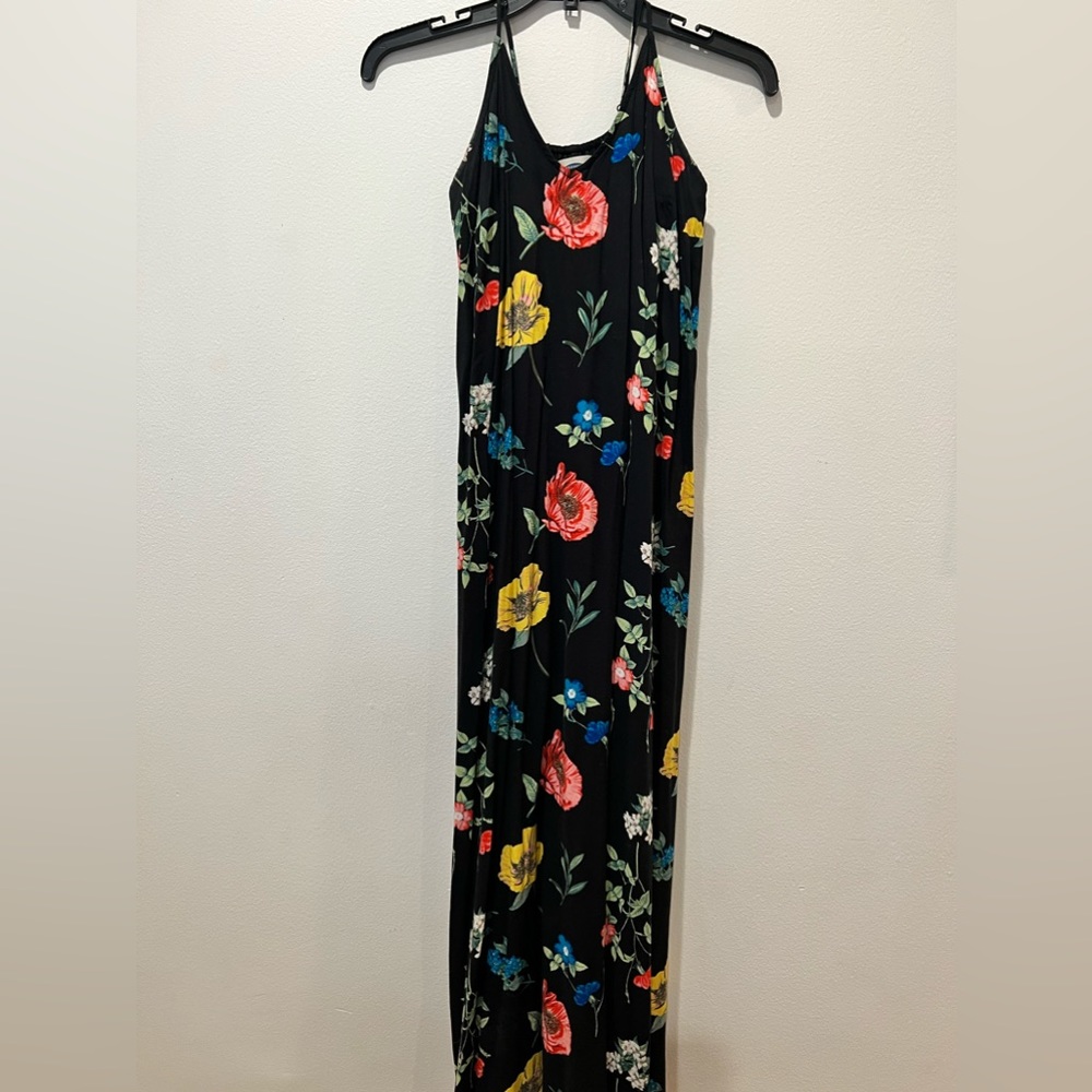 Women’s floral spaghetti strap maxi dress / size small/ old navy